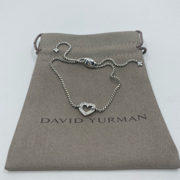 David Yurman Jewelry - David Yurman Cable Heart Bracelet w/ Diamonds